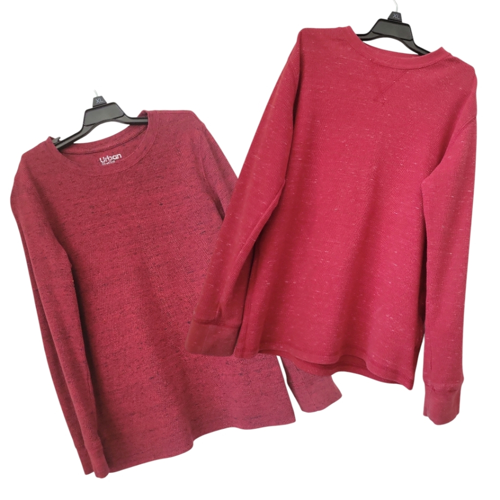 2-pack BOY'S THERMAL LONG SLEEVE TOPS, M/L , Red, GUC